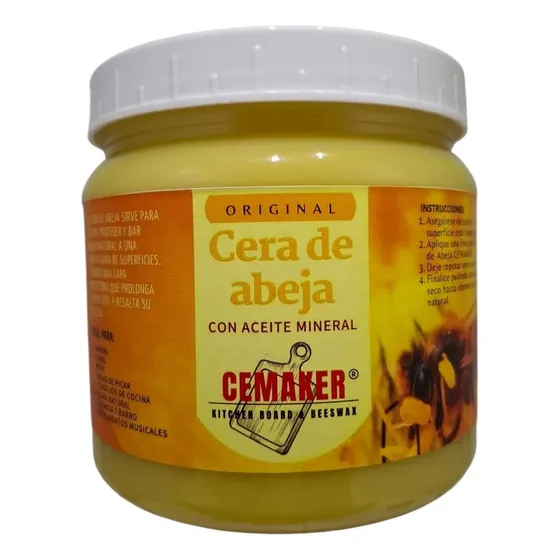 Cera De Abeja Cemaker Para Madera Con Aceite Mineral 1kg