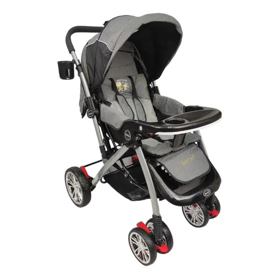 Carriola Reversible The Baby Shop S-a Con Tablero Reclinado,frenos,portavaso Color Gris