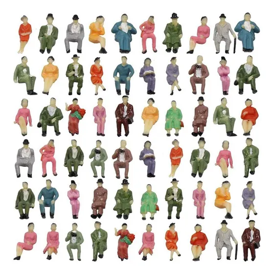 Shaoke 50 Piezas, Figuras Pintadas A Escala 1:87, Personas,