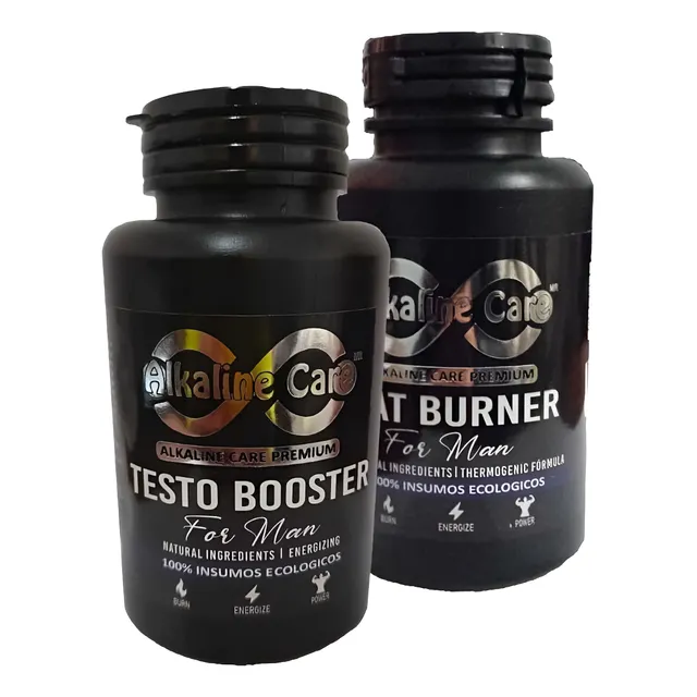 Pack Testo Booster 100 Cáps + Fat Burner For Man 100 Cáps