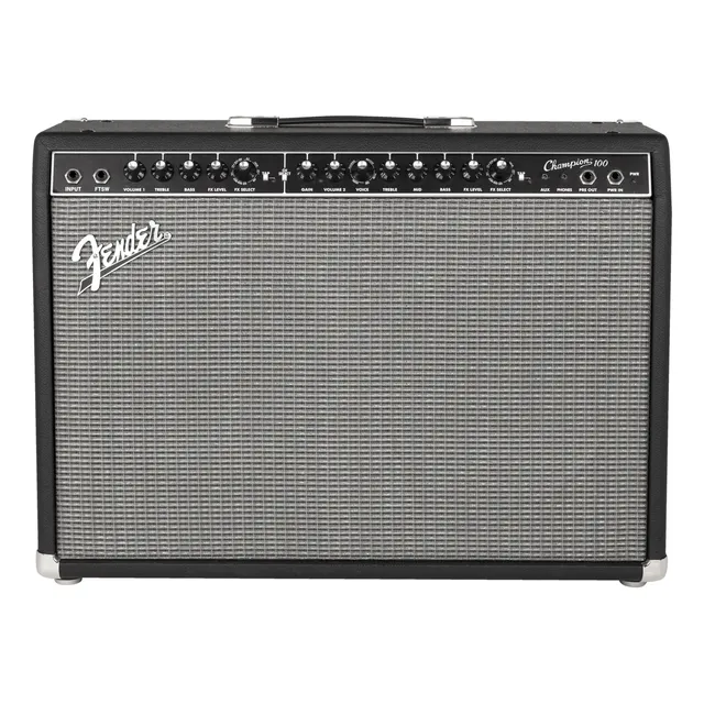 Combo Amplificador Fender Champion 100 100 Watts Guitarra Cor Preto/prata
