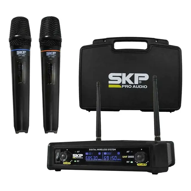 Set 2 Micrófonos Inalambricos Profesional Uhf (+ Envio) Skp