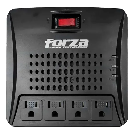 Estabilizador Forza Avr Fvr-3002 3000va 1500w 4salidas Color Negro | Cuotas sin interés