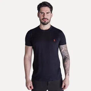 Camiseta Ralph Lauren Masculina Slim AlgodĂŁo Preta Camiseta Ralph Lauren Masculina Slim AlgodĂŁo Preta