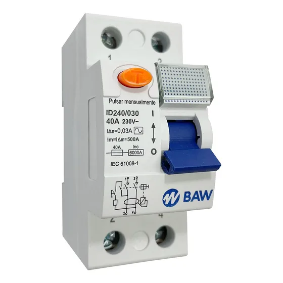 Interruptor Diferencial Disyuntor Bipolar 2x 40a Baw Inc6000