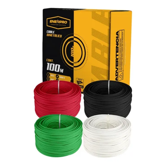 Cable Calibre 10 Thw Bimetalico 6 Rollos De 100 Metros C/u