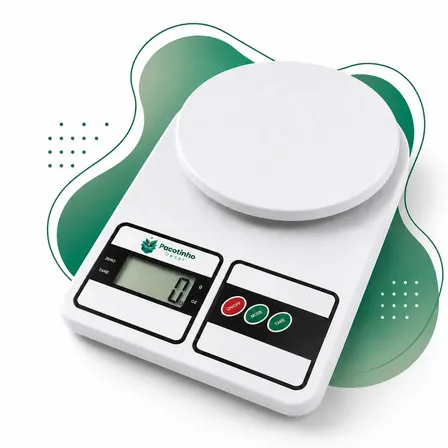 Balança Digital Precisão 10kg Cozinha Fitness Dieta Confeitaria Profissional Branca Pacotinho Decoração