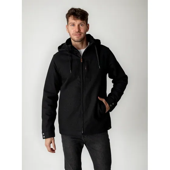Chaqueta Térmica Hombre Algodón Canvas Interior Sherpa Con Gorro Desmontable Y Cierres Ykk® Geike De Lenga®