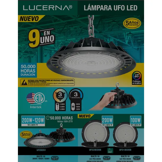 Lámparas Ufo Led Lucerna 200w 100w Oferta
