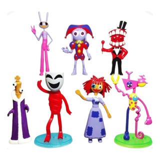 Kit 7 Bonecos Jogo Digital Circus Colecionável Pvc Exclusivo Kit 7 Bonecos Jogo Digital Circus Colecionável Pvc Exclusivo
