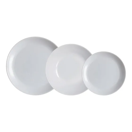 Juego De Vajilla Luminarc18pzas Diwali Granit De Vidrio Gris