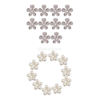 20 Piezas De Botones De Diamantes De Imitación De Flores De 20 Piezas De Botones De Diamantes De Imitación De Flores De
