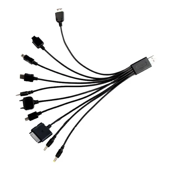 Cable Usb 10 En 1 Cargador Micro Y Mini Usb Psp Ds Htc LG