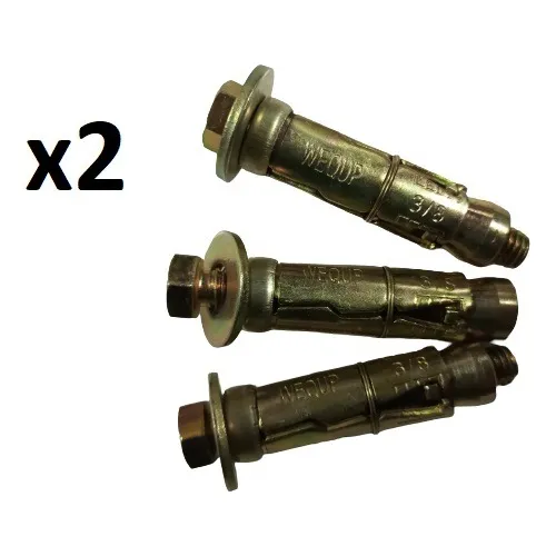 Ramplugs Metalico C/tornillo 3/8  Wequp X 2 Unds.