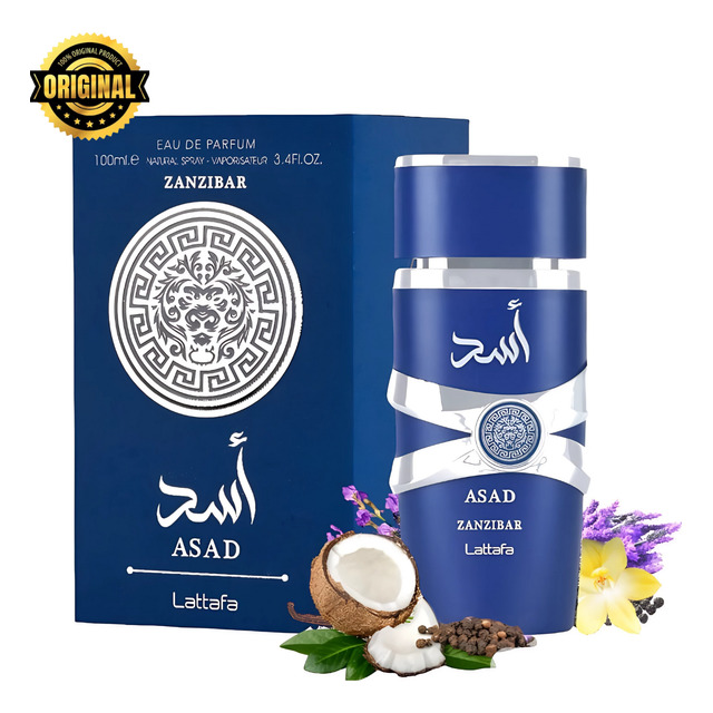 Perfume Árabe Lattafa Asad Zanzibar Eau De Parfum 100ml - Mais Vendido Perfume Árabe Lattafa Asad Zanzibar Eau De Parfum 100ml - Mais Vendido