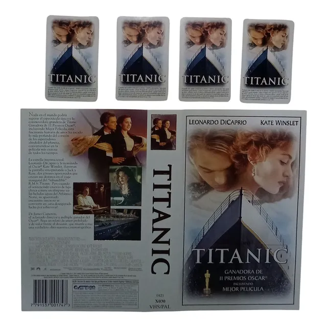 Titanic Caratula Y Stickers De La Pelicula Vhs Original