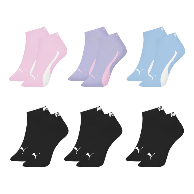 6 Par Meia Puma Soquete Feminina Algodão Cano Baixo Original 6 Par Meia Puma Soquete Feminina Algodão Cano Baixo Original