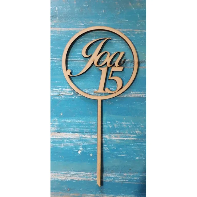 Topper Para Torta Personalizado En Mdf 