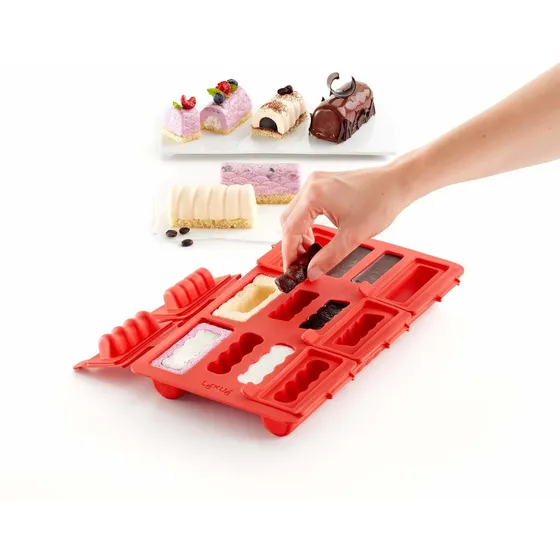 Lekue Mini Kit Pastel Tronco Relleno Buche Redondo 6 Rojo
