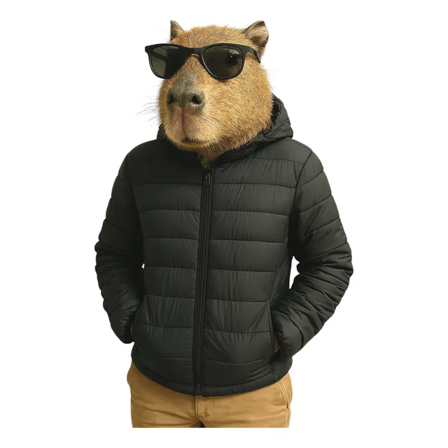 Campera Inflada Hombre Con Piel Interior Capucha Desmontable