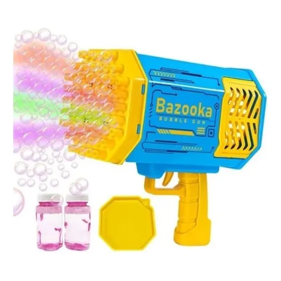 Pistola De Burbujas Bazooka Burbujero Juguete Bubble Gun