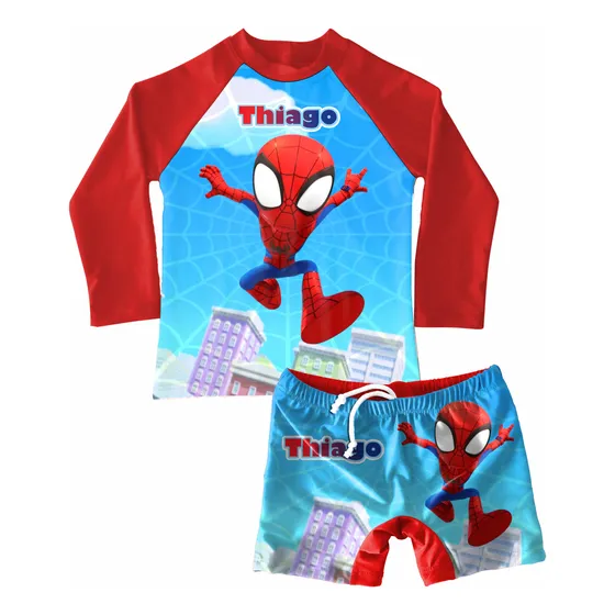 Conjunto De Traje De Baño Para Niño Spidey Y Sus Amigos