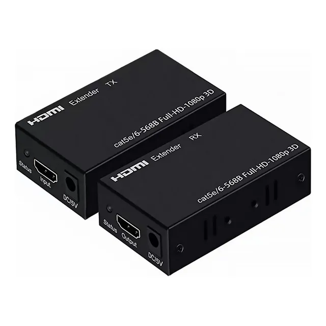 Extensor Video Audio Digital 60m Transmisor Y Receptor Hdmi