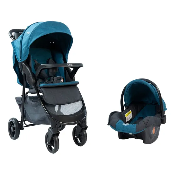 Coche Travel Sienna Bebesit Color Azul Chasis Negro