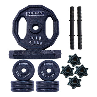 Set Mancuernas Pesas Polietileno Discos 40 Lb Gym Libras Set Mancuernas Pesas Polietileno Discos 40 Lb Gym Libras