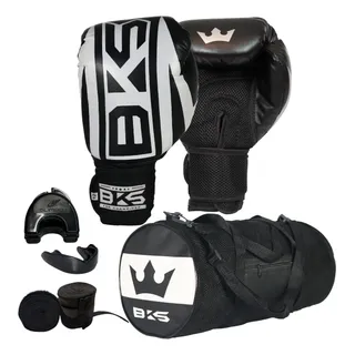 Luva De Boxe Muay Thai Kickboxing +bolsa+bandagem+bucal+case Luva De Boxe Muay Thai Kickboxing +bolsa+bandagem+bucal+case
