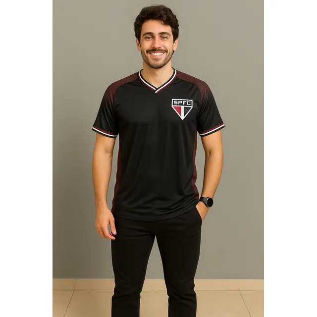 Camisa Camiseta São Paulo Oficial Licenciada Escudo Bordado