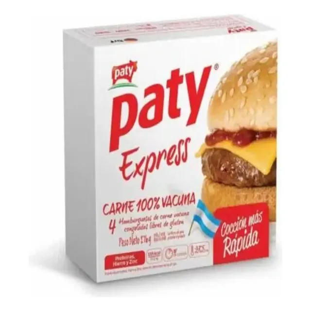 12 Hamburguesas Paty Express + Pan La Perla
