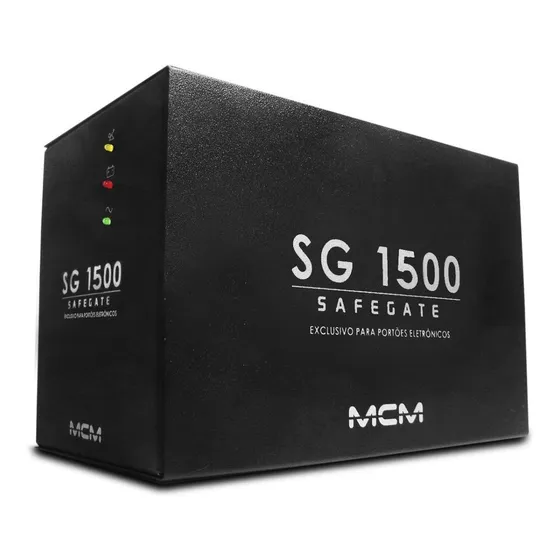 No break MCM Safe Gate SG1500 1500VA entrada e saída de 220V CA preto
