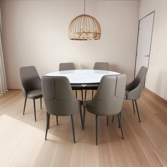 Mesa Comedor Extensible Con 6 Sillas Estilo 30056c