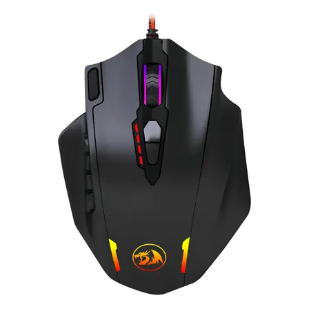 Mouse Gamer Redragon Impact M908 Negro 12400DPI Pixart 3327