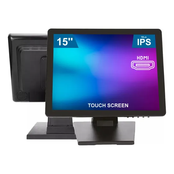 Monitor Touch Screen 15 Ips Hdmi 4:3 Vga Aitek 127/220V Cor Preto 127v/220v