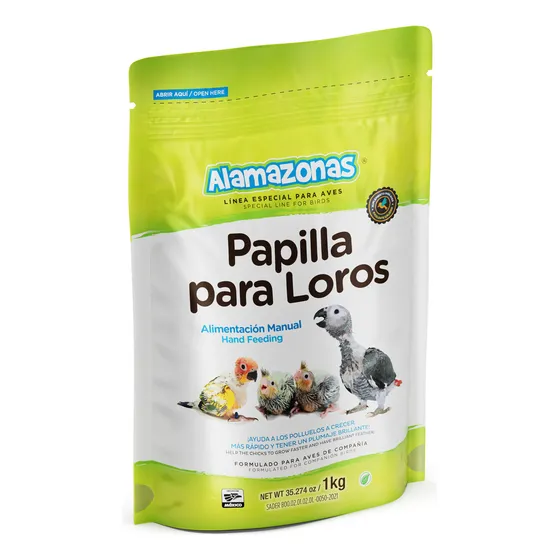 Papilla Para Loros Alamazonas 1kg 100% Mexicano