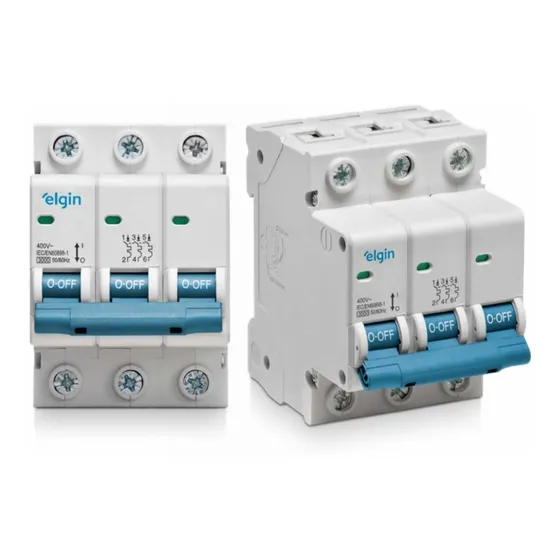 Disjuntor Tripolar Elgin 10a, 16a, 20a, 25a, 32a 40a 50a 63a