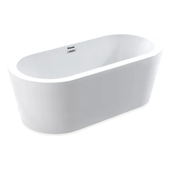 Bañera Isla Acrílico Baño Piazza Minimalista Base Regulable