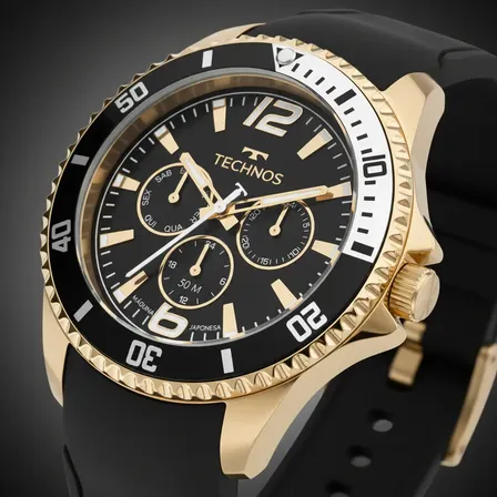 Relógio Technos Masculino Racer Dourado - 6p29alf/2p