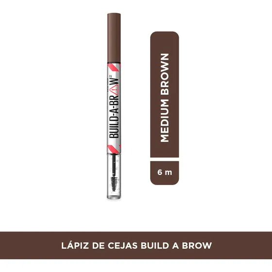 Delineador De Cejas Tatto Build A Brow Medium Brown 257 Maybelline 6m