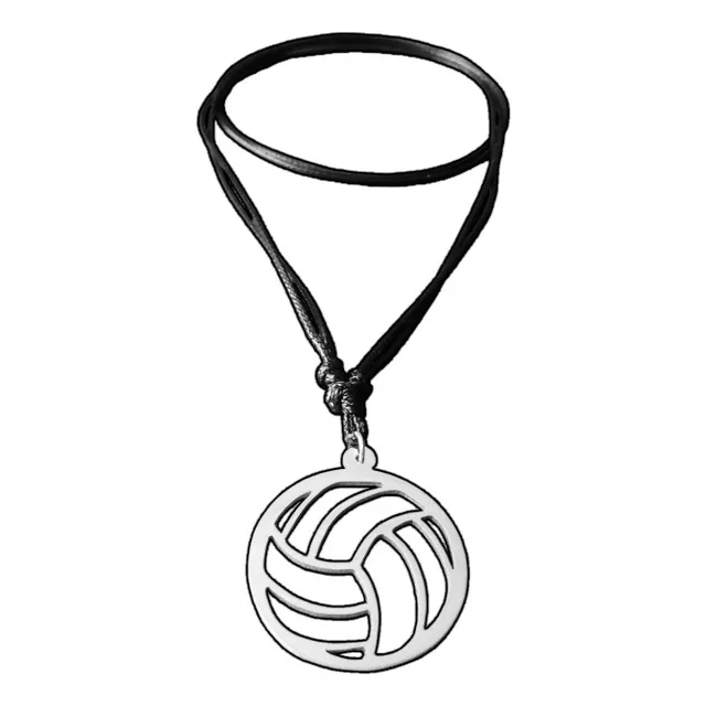 Dije De Metal Balón De Voleibol Volibol Collar Inoxidable