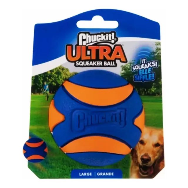 Bola Chuckit Ultra Squeaker Ball Com Apito Bolinha P/ Cães G