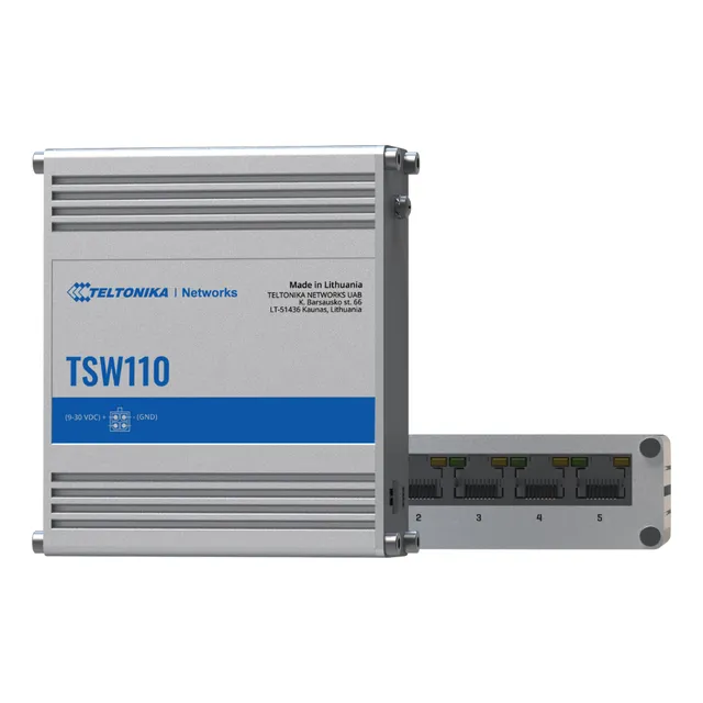 Teltonika Tsw110 - Conmutador industrial L2 (5 puertos Ethernet)