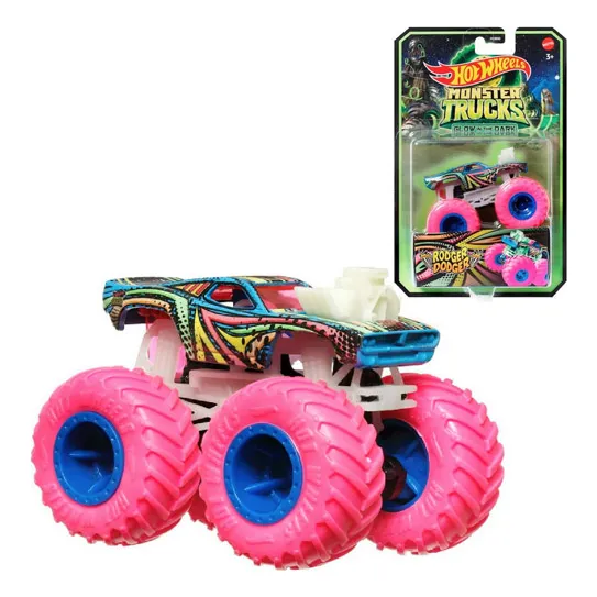 Hotwheels Monster Trucks Vehículo Glow Hcb50 Mattel