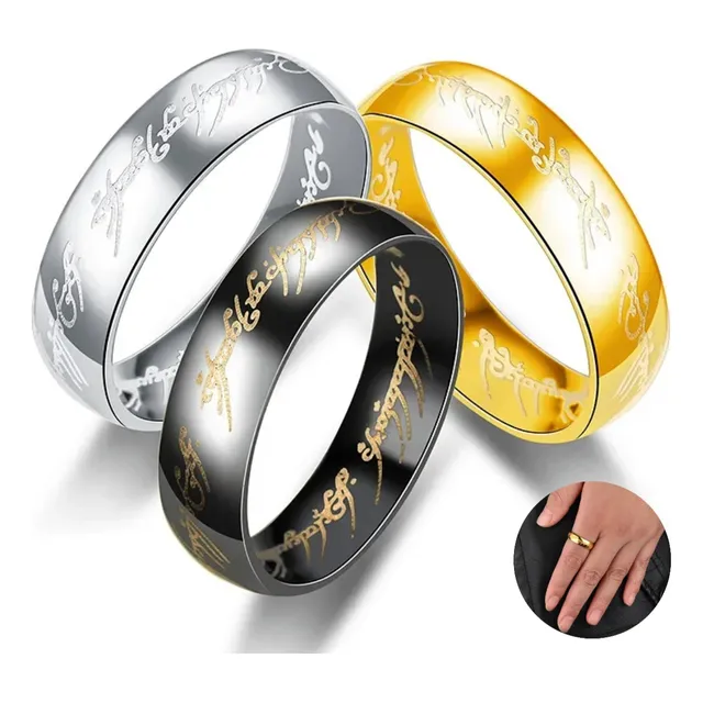 Anillo Señor De Los Anillos Acero Inoxidable Varios Colores