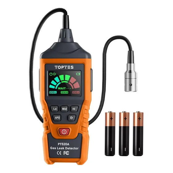 Toptes Detector De Gás Glp, Metano,propano Com Alarme Sonoro