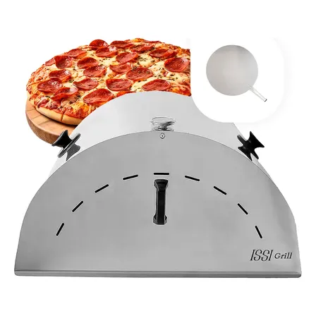 Forno De Pizza Pequeno Em Inox Para Churrasqueira Issi Grill