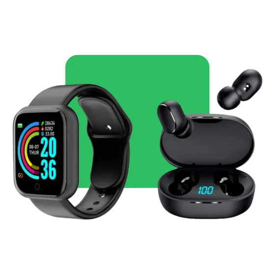 Relógio Smart Digital Connect Ecom Smatwatch D20 Fone Sem Fio BT Cor Preto