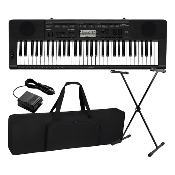 Kit Teclado Musical Casio Profissional Ctk3500 + Acessórios